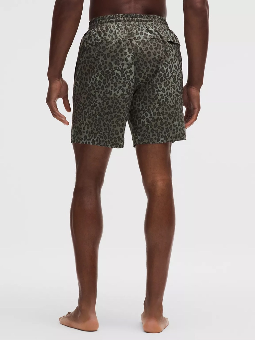 lululemon athletica Men's Olive Leopard-Print Swim Trunks